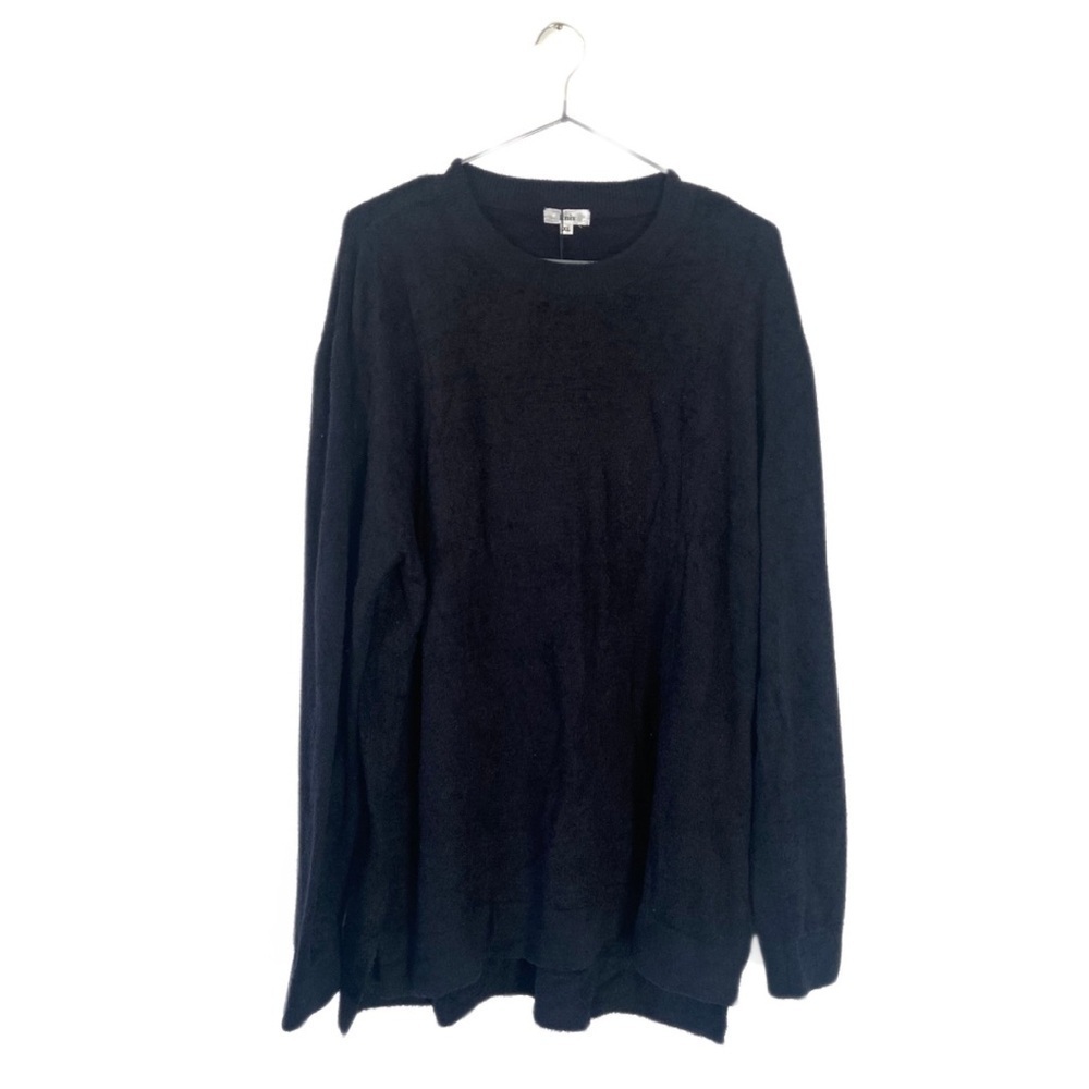 Knix NWT Black Cozzzy Crew-Neck Fuzzy Soft Knit Sweater Size XL